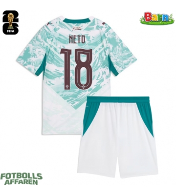 Portugal Pedro Neto #18 Bortaställ Barn VM 2026 Kortärmad (+ Korta byxor)